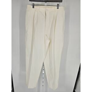 Elisabeth by Liz Claiborne Sz 16 Tapered Leg Chino Dress Pants Cream White